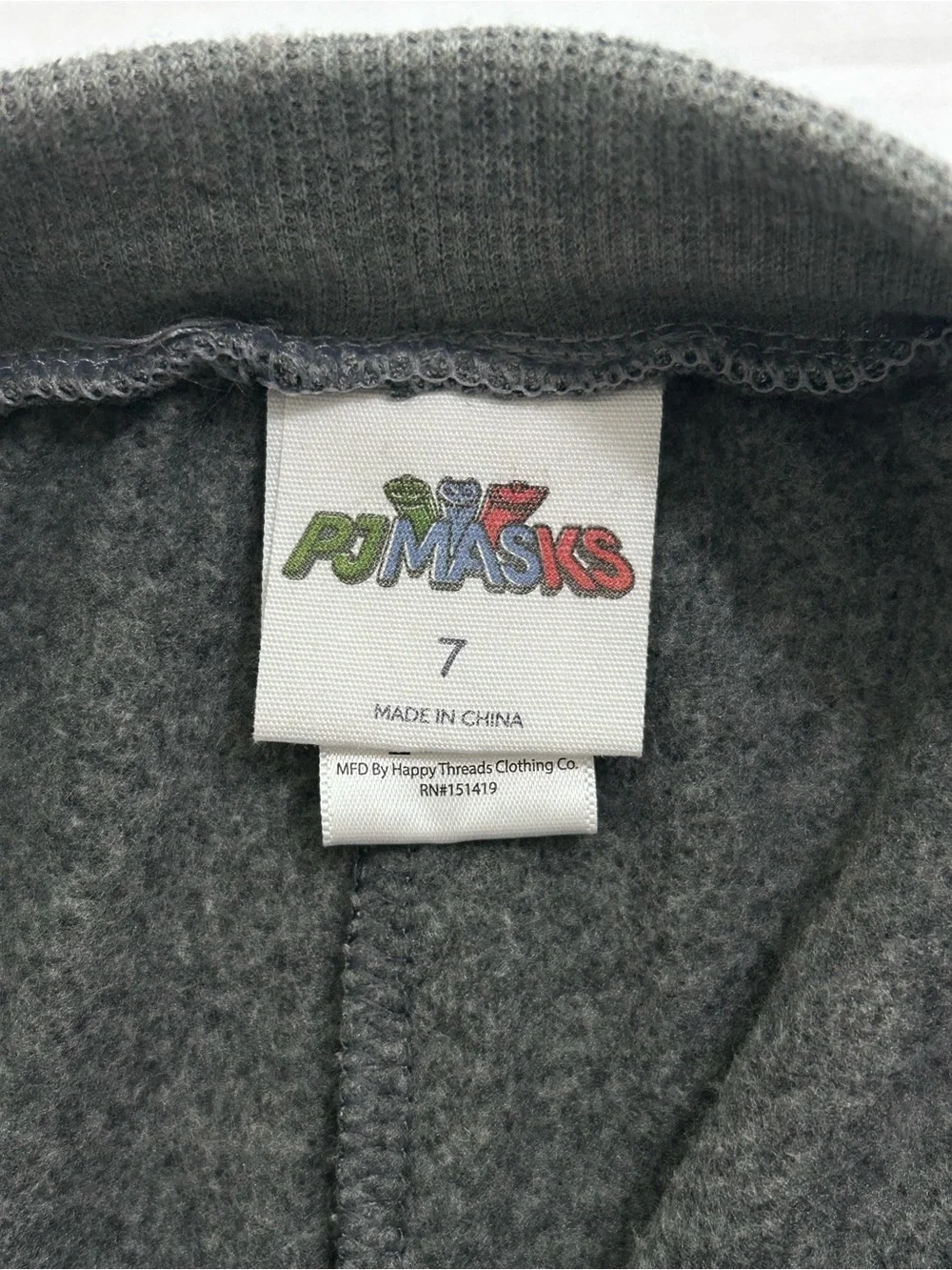 PJ Masks Outfit Set 2 pc Fleece Kids Hoodie & Pants Boys Gray & Red Size 7
